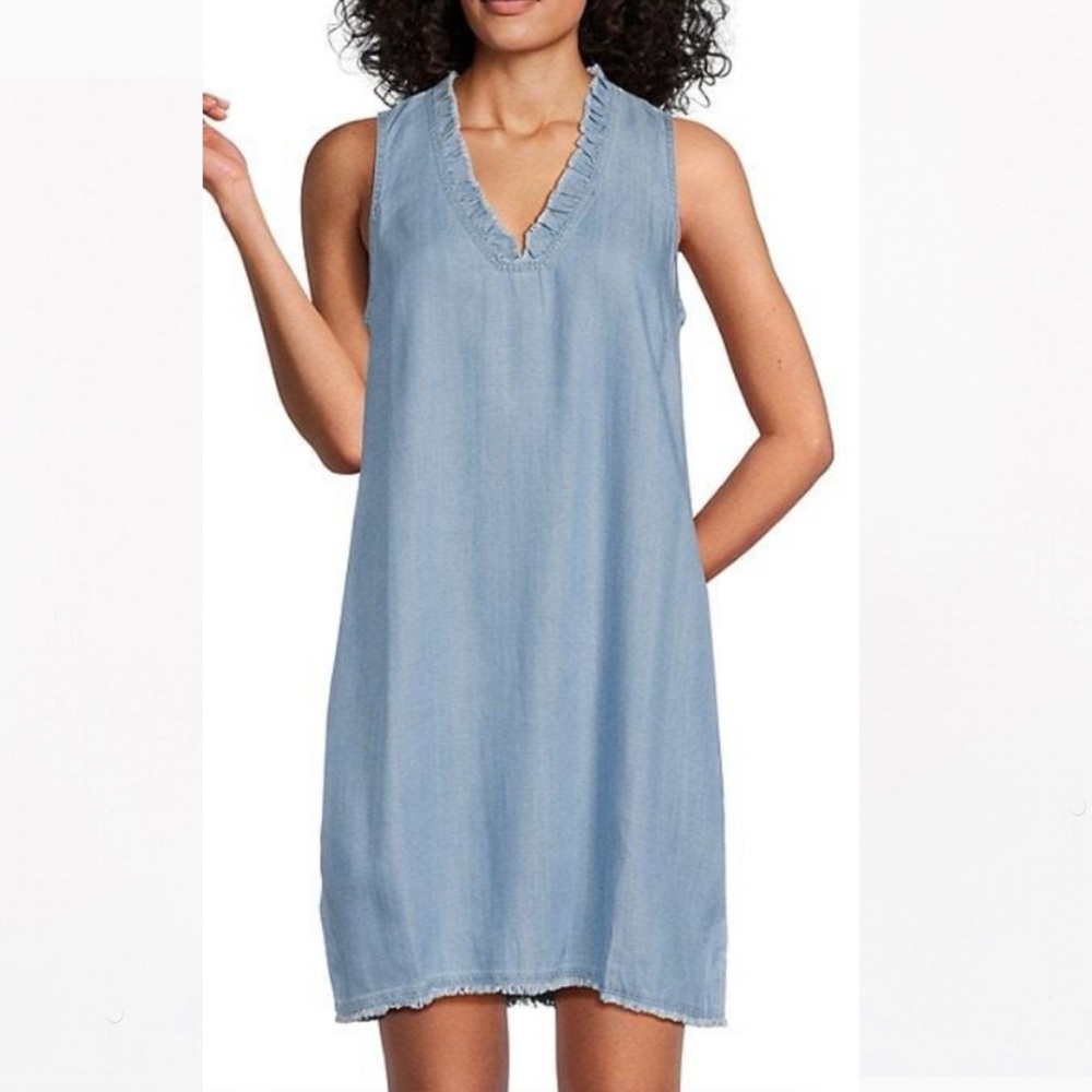 Tommy Bahama Raw Edge Chambray Dress Medium
